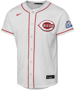 Youth Cincinnati Reds Nike White 2025 MLB Speedway Classic Home Replica Team Jersey