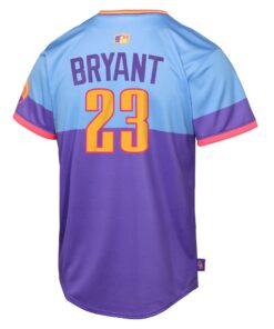 Youth Colorado Rockies Kris Bryant Nike Purple/Light Blue 2025 City Connect Limited Player Jersey