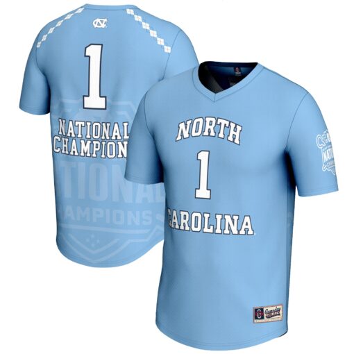 Youth GameDay Greats #1 Carolina Blue North Carolina Tar Heels 2025 NCAA Women's Lacrosse National Champions Lightweight Commemorative Jersey