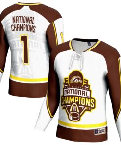 Youth GameDay Greats White Western Michigan Broncos 2025 NCAA Frozen Four Men's Ice Hockey National Champions Commemorative Fashion Jersey