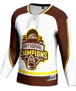 Youth GameDay Greats White Western Michigan Broncos 2025 NCAA Frozen Four Men's Ice Hockey National Champions Commemorative Fashion Jersey