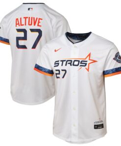 Youth Houston Astros Jose Altuve Nike White 2025 City Connect Limited Player Jersey