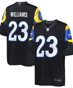 Youth Los Angeles Rams Kyren Williams Nike Midnight Blue 2025 Rivalries Collection Game Jersey