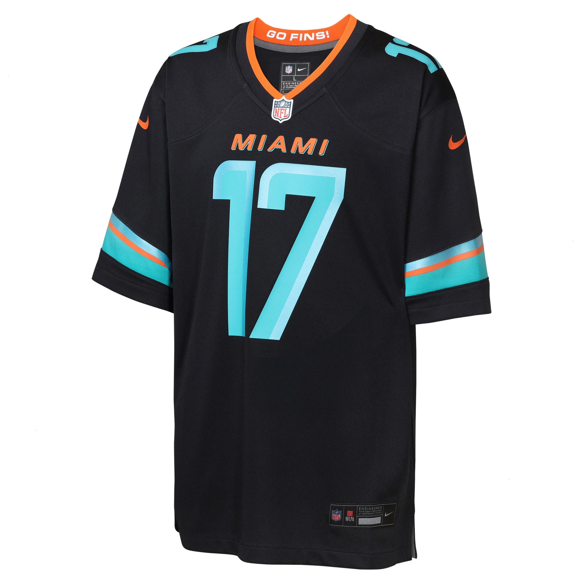 Youth Miami Dolphins Jaylen Waddle Nike Pitch Blue 2025 Rivalries Collection Game Jersey