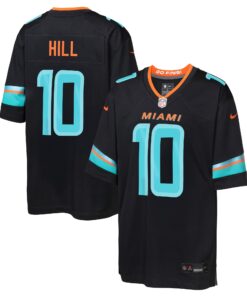Youth Miami Dolphins Tyreek Hill Nike Pitch Blue 2025 Rivalries Collection Game Jersey