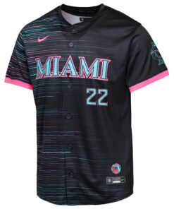 Youth Miami Marlins Sandy Alcantara Black 2025 City Connect Limited Player Jersey