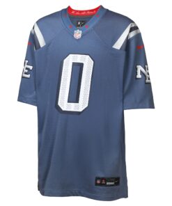 Youth New England Patriots Christian Gonzalez Nike Storm Blue 2025 Rivalries Collection Game Jersey