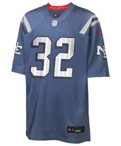 Youth New England Patriots TreVeyon Henderson Nike Storm Blue 2025 Rivalries Collection Game Jersey