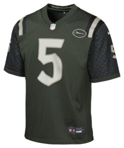 Youth New York Jets Garrett Wilson Nike Gotham Green 2025 Rivalries Collection Game Jersey