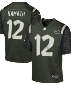 Youth New York Jets Joe Namath Nike Gotham Green 2025 Rivalries Collection Retired Player Game Jersey