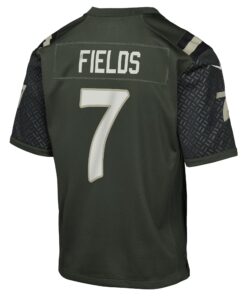 Youth New York Jets Justin Fields Nike Gotham Green 2025 Rivalries Collection Game Jersey