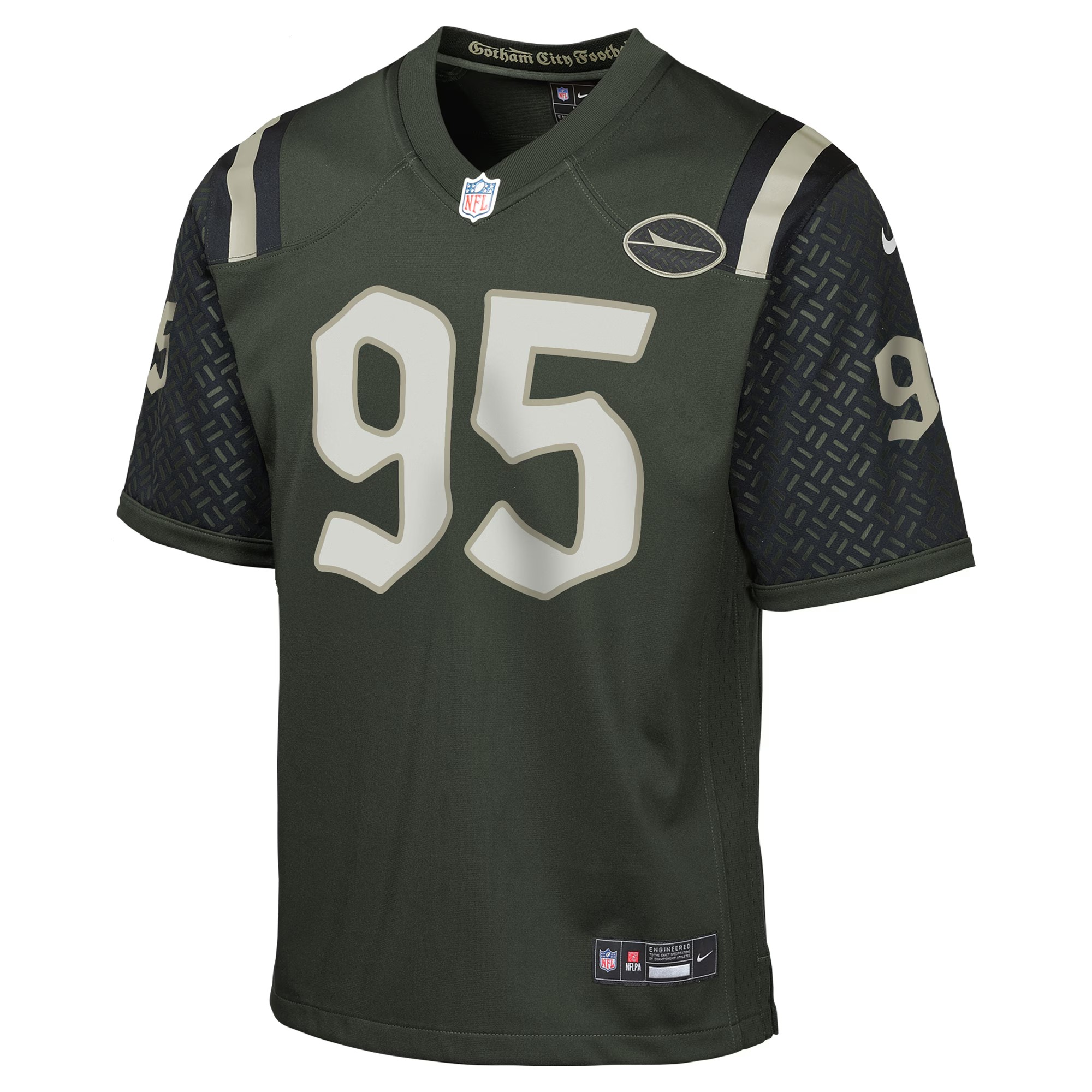Youth New York Jets Quinnen Williams Nike Gotham Green 2025 Rivalries Collection Game Jersey