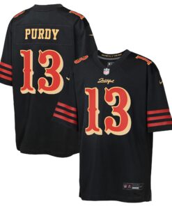 Youth San Francisco 49ers Brock Purdy Nike Black 2025 Rivalries Collection Game Jersey
