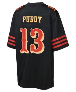 Youth San Francisco 49ers Brock Purdy Nike Black 2025 Rivalries Collection Game Jersey