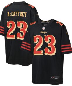 Youth San Francisco 49ers Christian McCaffrey Nike Black 2025 Rivalries Collection Game Jersey
