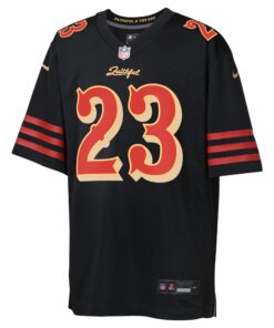 Youth San Francisco 49ers Christian McCaffrey Nike Black 2025 Rivalries Collection Game Jersey