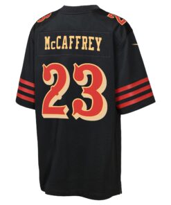 Youth San Francisco 49ers Christian McCaffrey Nike Black 2025 Rivalries Collection Game Jersey