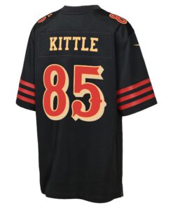 Youth San Francisco 49ers George Kittle Nike Black 2025 Rivalries Collection Game Jersey