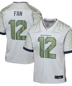 Youth Seattle Seahawks 12s Nike Wolf Gray 2025 Rivalries Collection Game Jersey