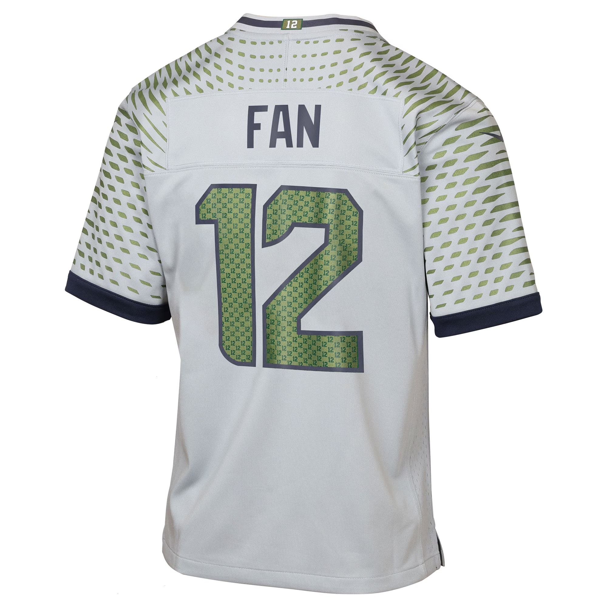 Youth Seattle Seahawks 12s Nike Wolf Gray 2025 Rivalries Collection Game Jersey