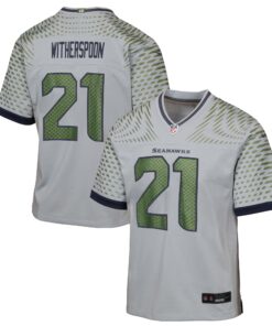 Youth Seattle Seahawks Devon Witherspoon Nike Wolf Gray 2025 Rivalries Collection Game Jersey