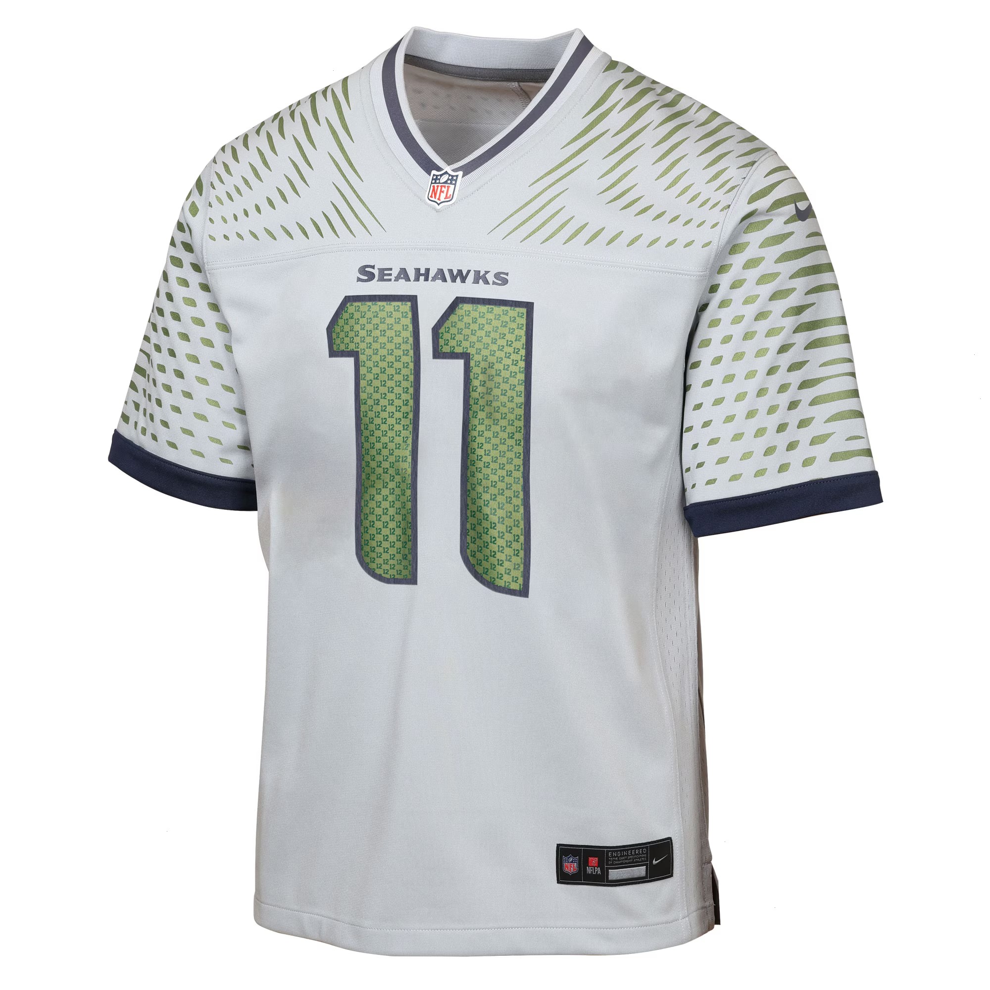 Youth Seattle Seahawks Jaxon Smith-Njigba Nike Wolf Gray 2025 Rivalries Collection Game Jersey