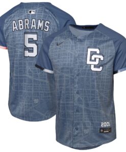 Youth Washington Nationals CJ Abrams Nike Blue 2025 City Connect Limited Player Jersey