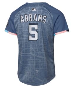 Youth Washington Nationals CJ Abrams Nike Blue 2025 City Connect Limited Player Jersey